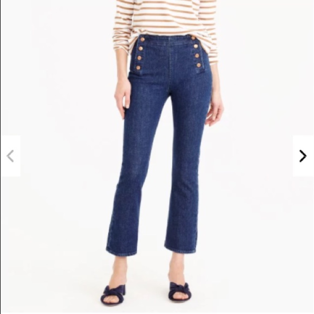 JCrew Billie Demi-boot crop sailor jean Size 30